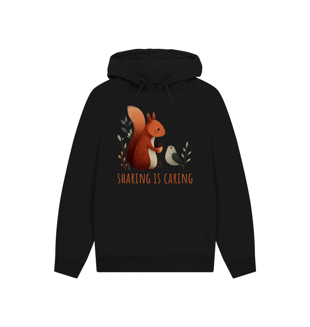 Black Printed Hoody Front