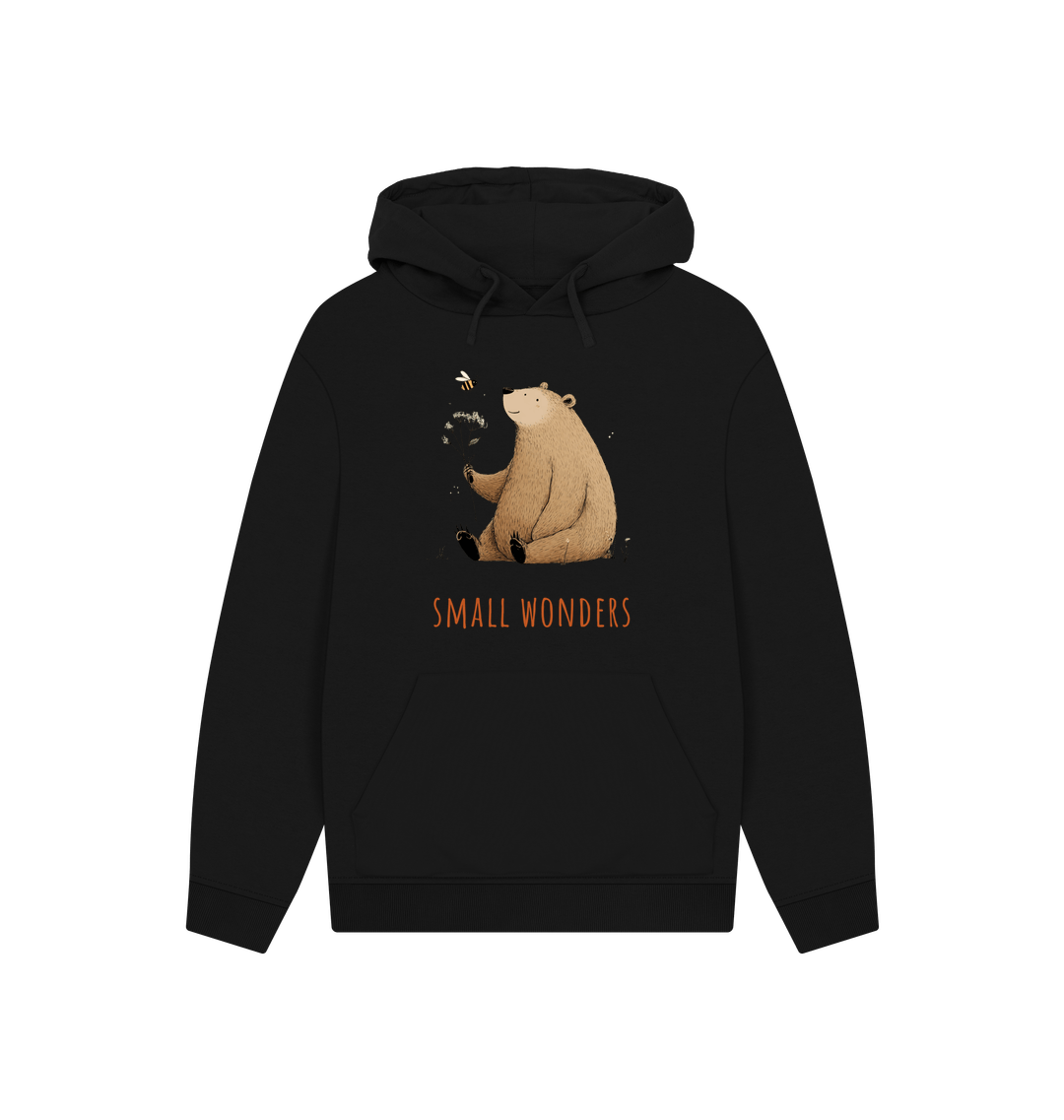 Black Printed Hoody Front