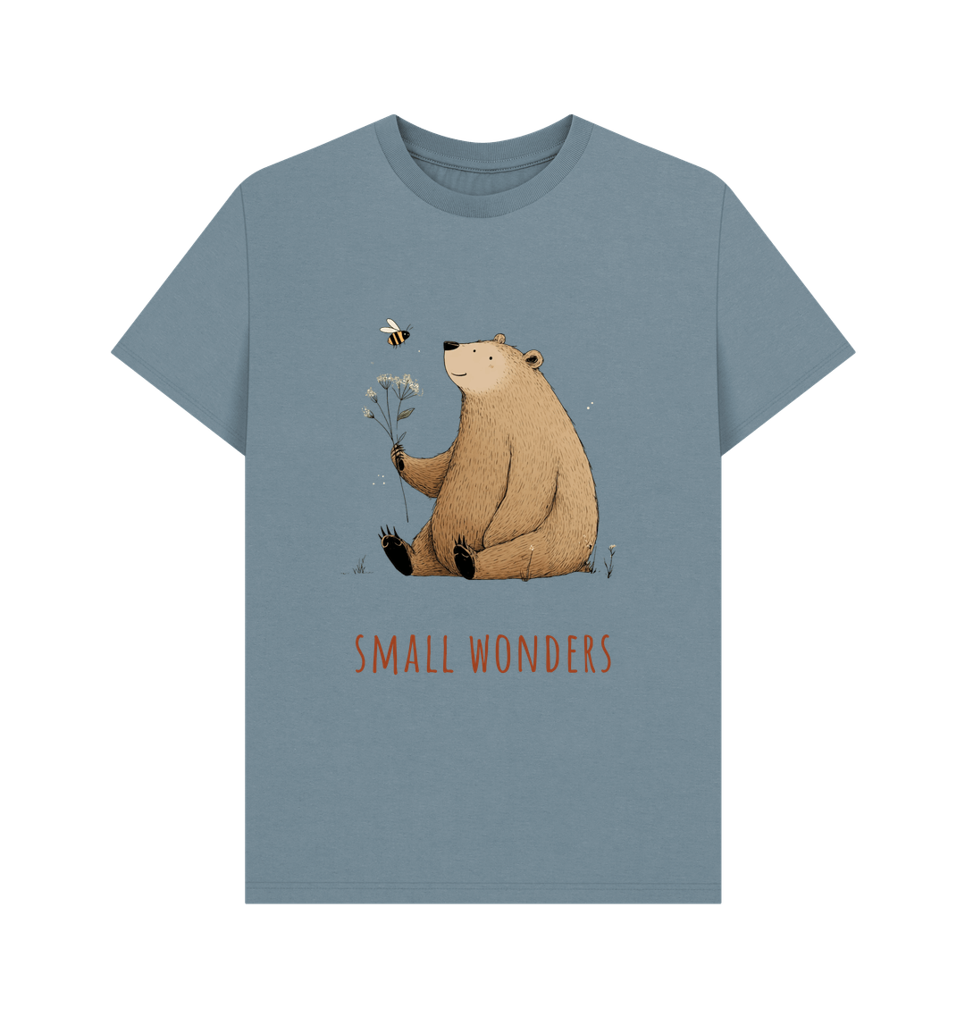 Stone Blue Printed T-shirt Front