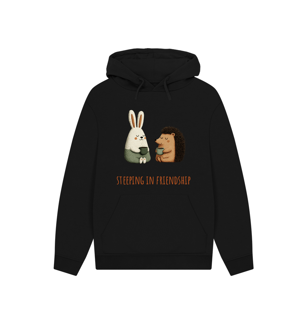 Black Printed Hoody Front