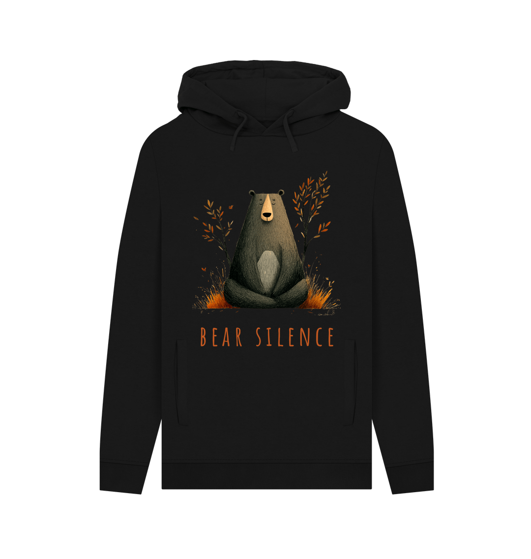 Black Printed Hoody Front