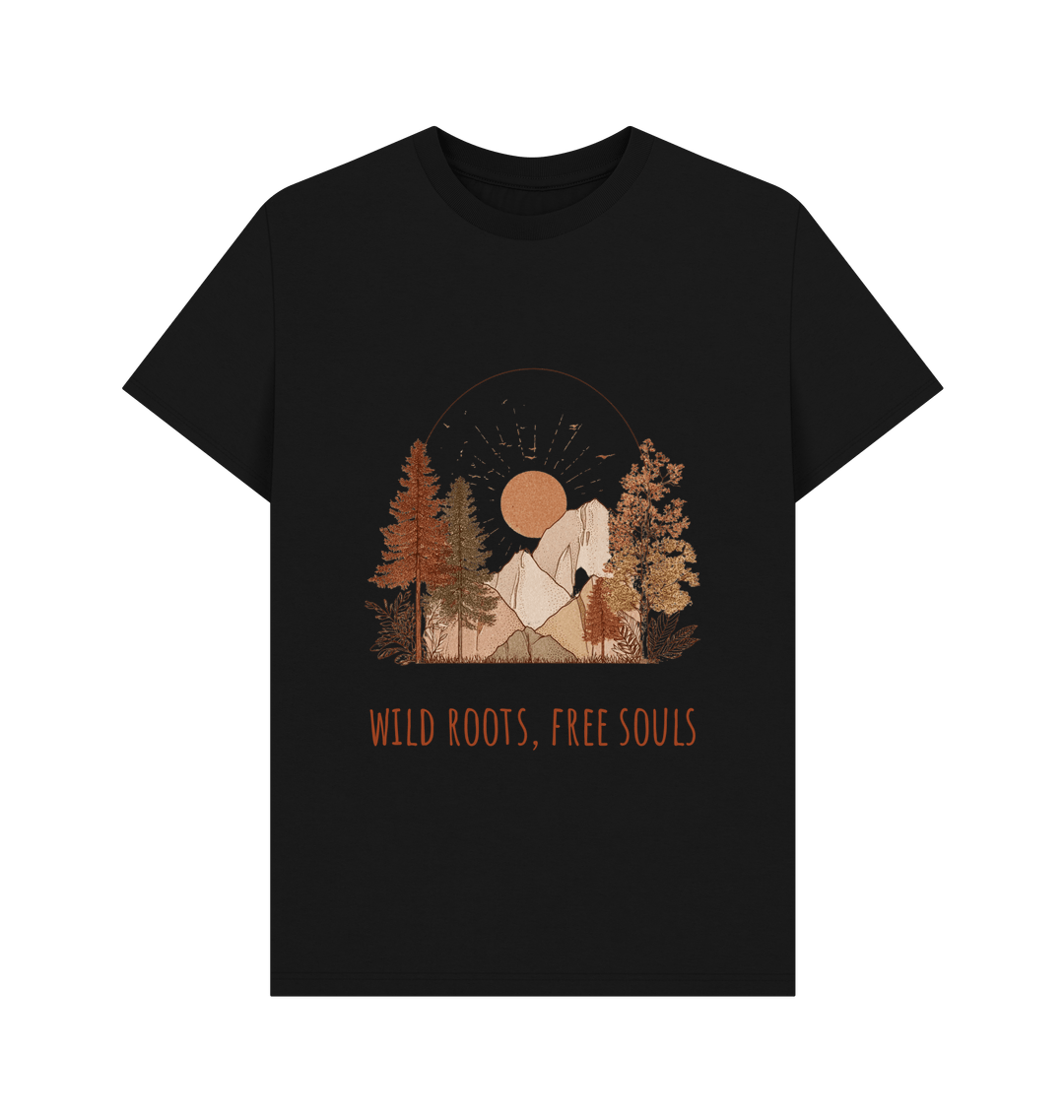 Black Printed T-shirt Front
