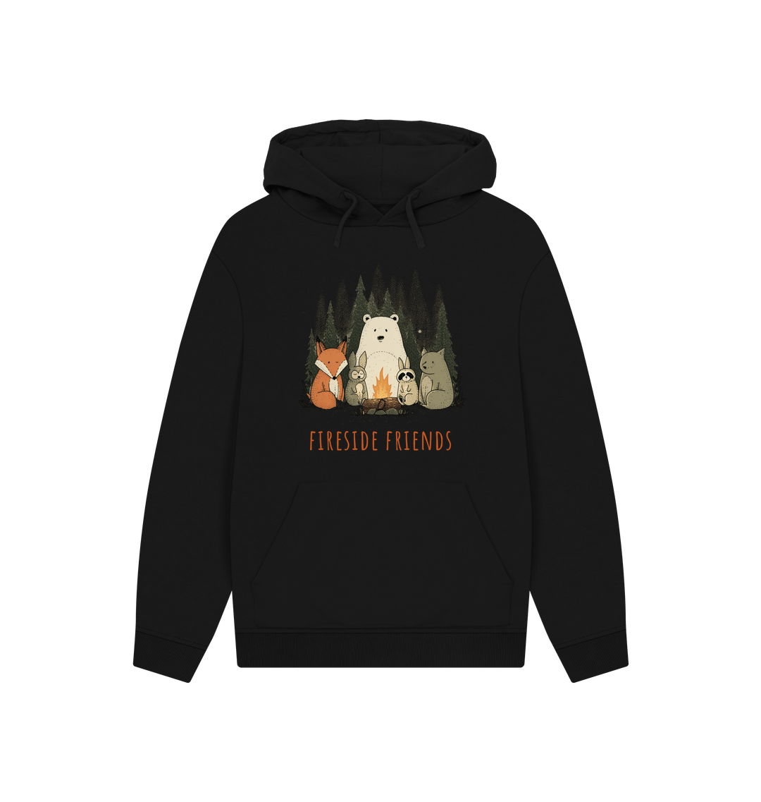 Black Printed Hoody Front