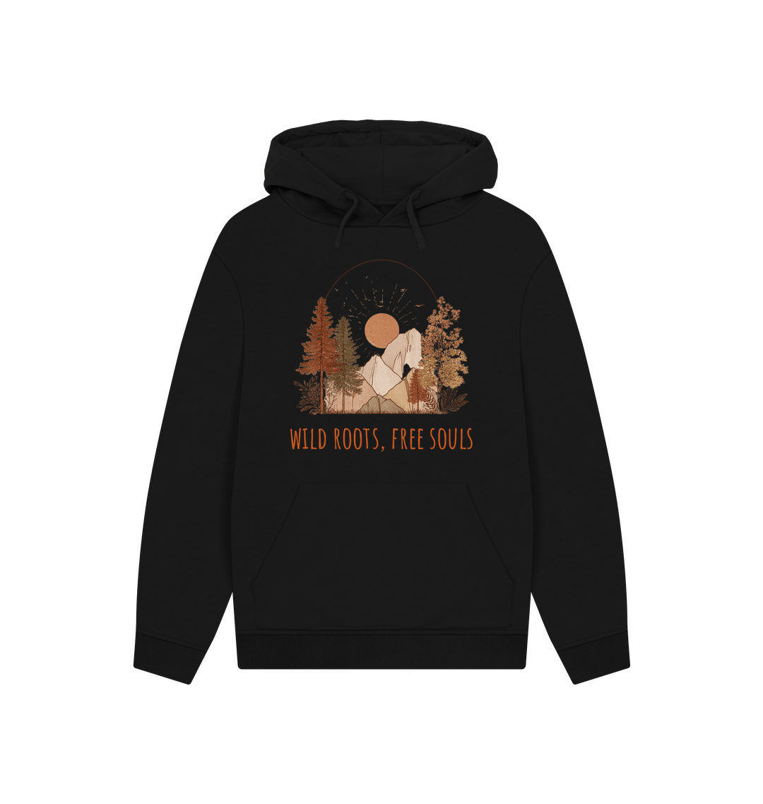Black Printed Hoody Front