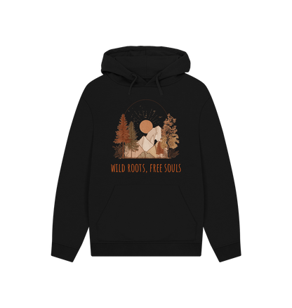 Black Printed Hoody Front