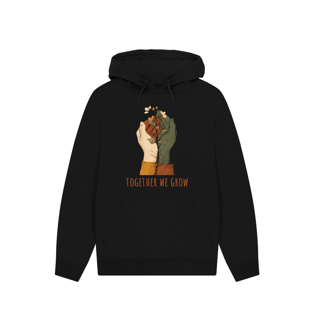 Black Printed Hoody Front