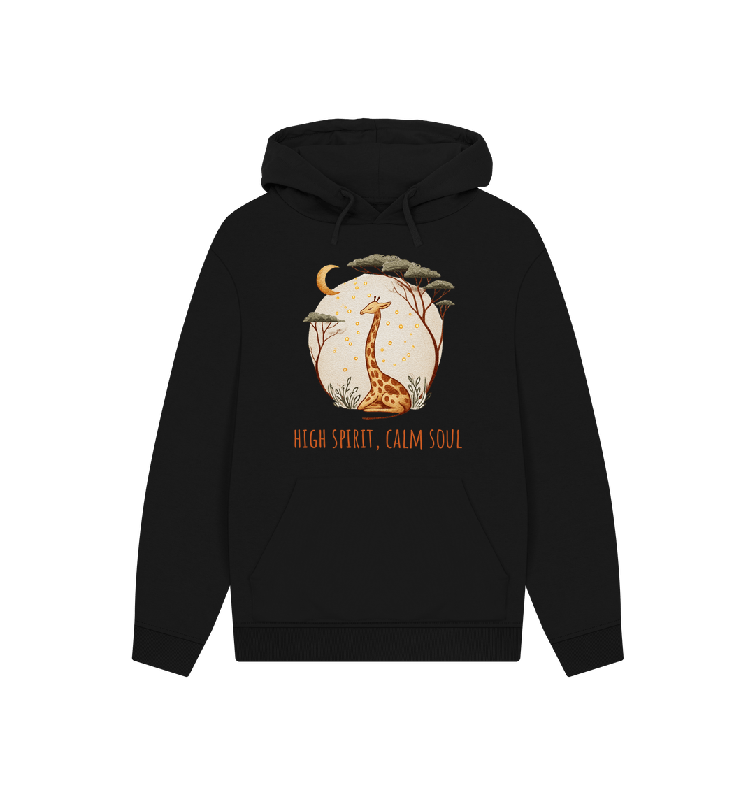 Black Printed Hoody Front
