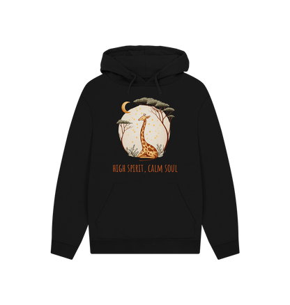 Black Printed Hoody Front