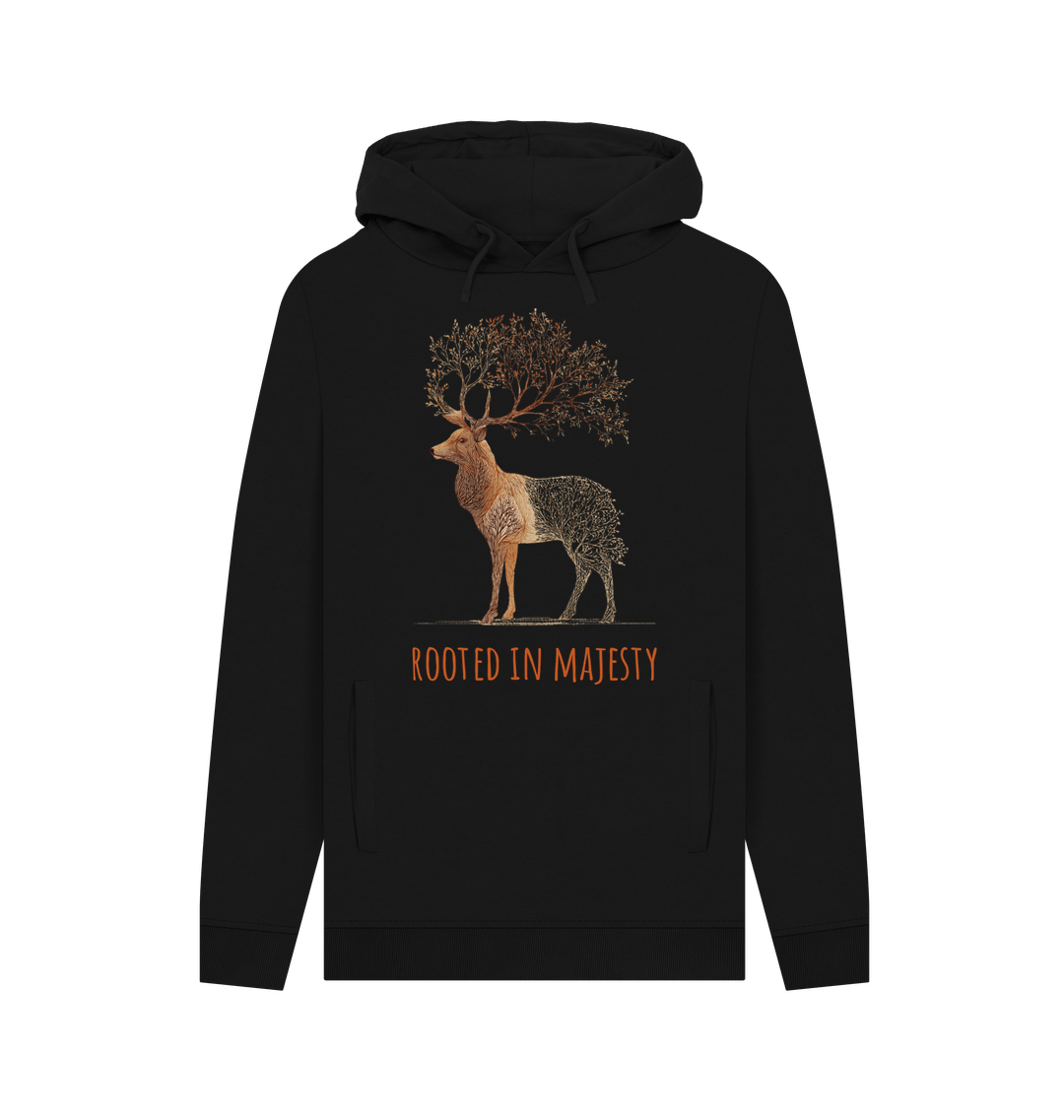 Black Printed Hoody Front