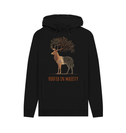 Black Printed Hoody Front