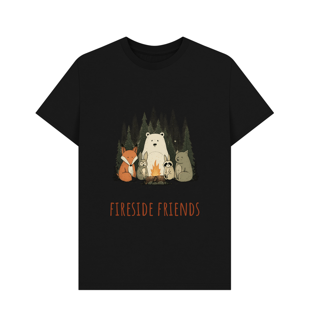 Black Printed T-shirt Front