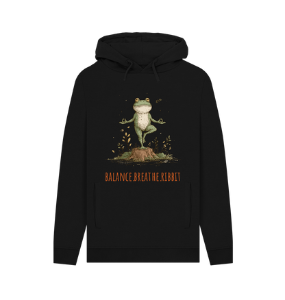 Black Printed Hoody Front
