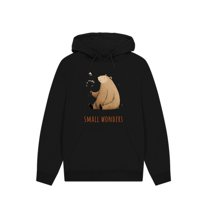 Black Printed Hoody Front