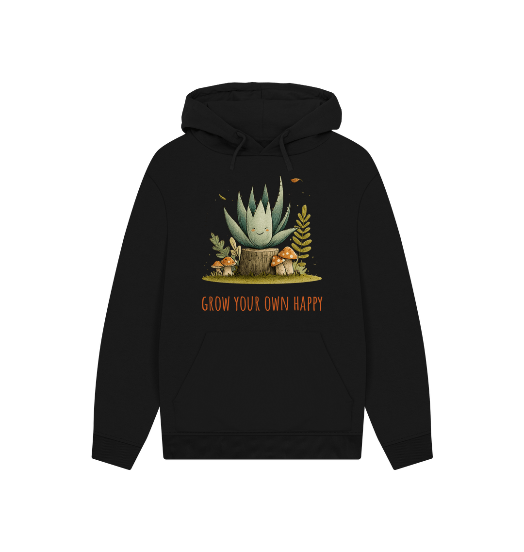 Black Printed Hoody Front