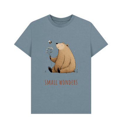 Stone Blue Printed T-shirt Front