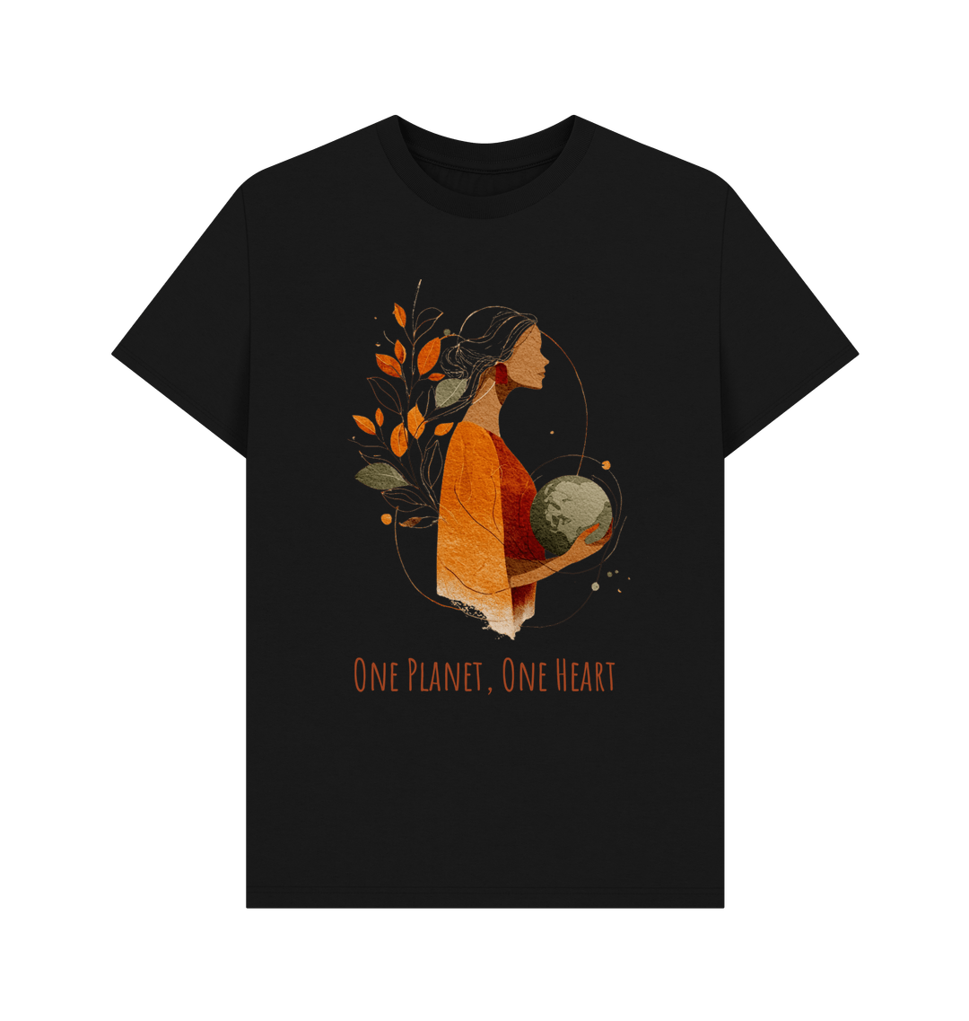 Black Printed T-shirt Front