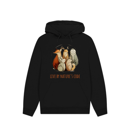 Black Printed Hoody Front
