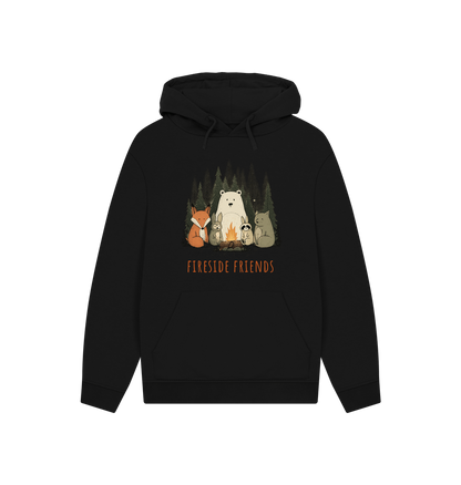Black Printed Hoody Front