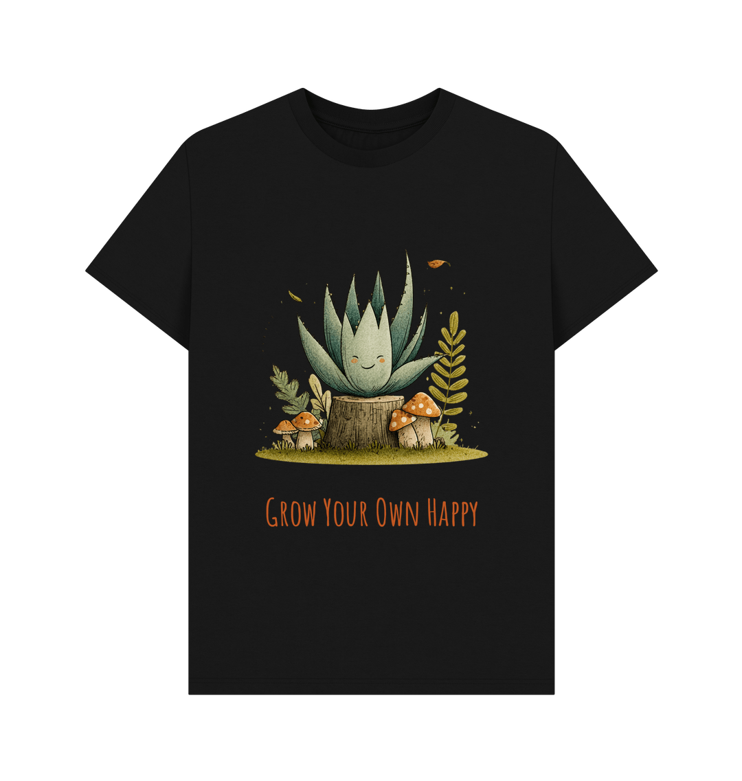 Black Printed T-shirt Front
