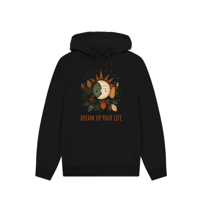 Black Printed Hoody Front