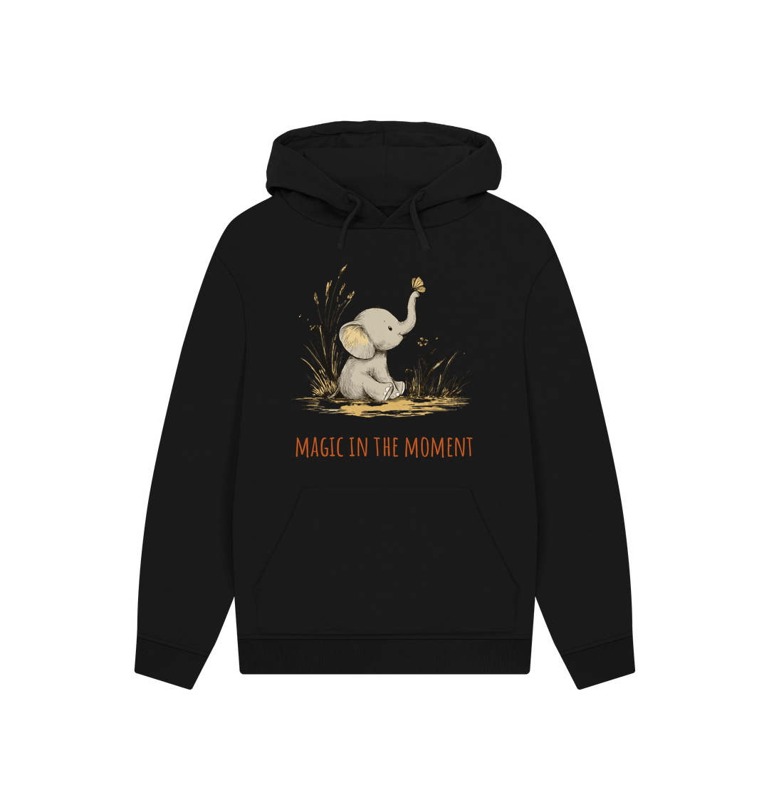 Black Printed Hoody Front