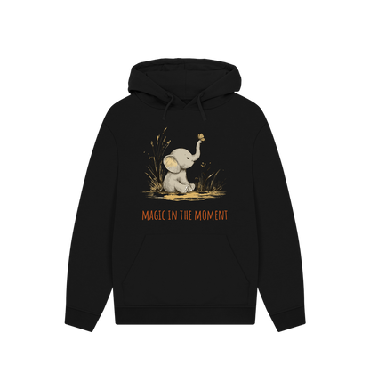 Black Printed Hoody Front